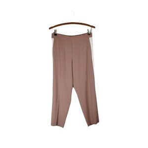 Aritzia Babaton Conan Pants Pull On Beige Tuxedo Cropped Stripe Womens Size 4